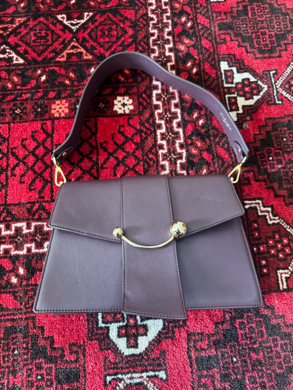 Strathberry Crescent Leather Shoulder Bag - Picture 4 of 10
